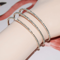 3-in-1 Elegant Zircon Bangle Set For Women