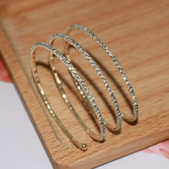 3-in-1 Elegant Zircon Bangle Set For Women