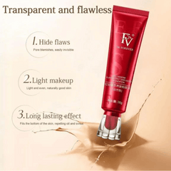 Fv Sk-forever Liquid Foundation – Lightweight Oil-control Formula With Peptides & Bird’s Nest Extract – Nourishing Ivory Shade Base Makeup (30g Tube)