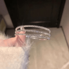 3-in-1 Elegant Zircon Bangle Set For Women