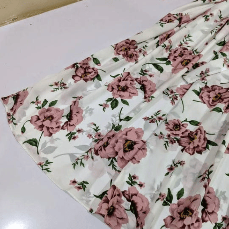 2 Pcs Stylish Floral Print Maxi Dress With Pink Jacket